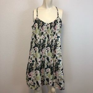 Sanctuary sleeveless floral print tiered dress
